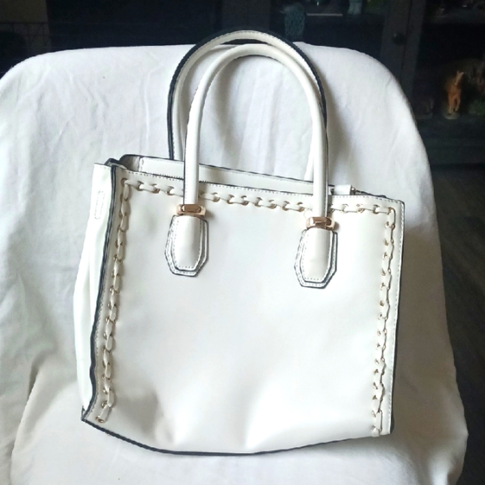 No Brand White Large Tote Purse